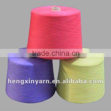 dope dyed polyester ring spun yarn for knitting