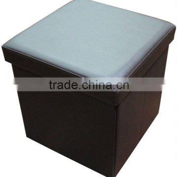 stronger!! Black PVC Leather folding stool