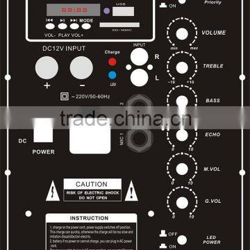 Portbale Battery Bluetooth Speaker With USB,SD,FM,wireless Microphone photo-4