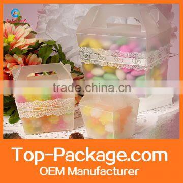 High quality transparent square clear plastic candy box