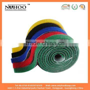 Soft colorful double sided hook and loop, hook and loop double sided tape, back to back hook loop