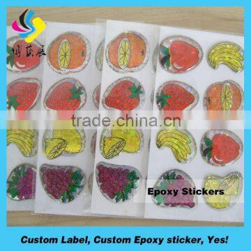 custom printed image epoxy stickers for scrapbook