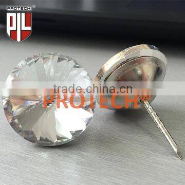 22mm Upholstery Crystal Buttons With Nail for Bed Headboard/sofa photo-2