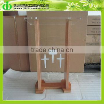 DDL-0004 ISO9001 Chinese Factory Made SGS Test Wholesale Wood Acrylic Church Pulpit