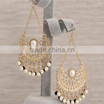 TOP Selling gold earring, white pearl earrings, pearl earring wholesale