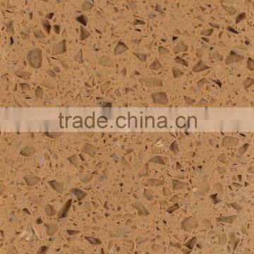 Light Brown Cheap Finished Quartz Stone