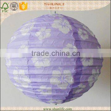 Party decoration violet hanging granite paper lantern