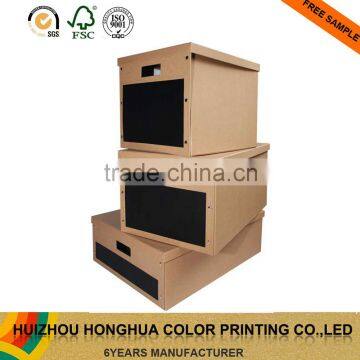 Wholesale office stationery kraft paper storage box storage file paper box