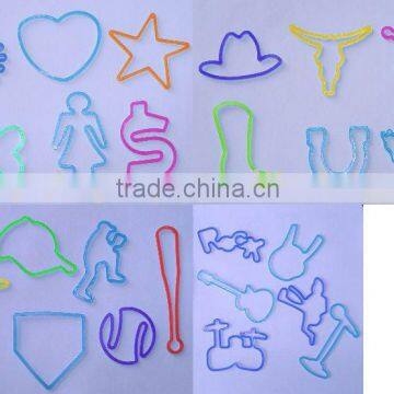 Fashion Cute Prince/wild west/rock/baseball design Silicon shaped bands