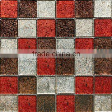 Gold foil crystal glass mosaic tile (PM4806)