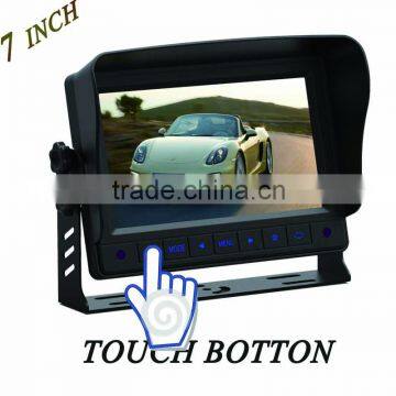 New 7 inch 2 video vehicle security monitor painting rubber