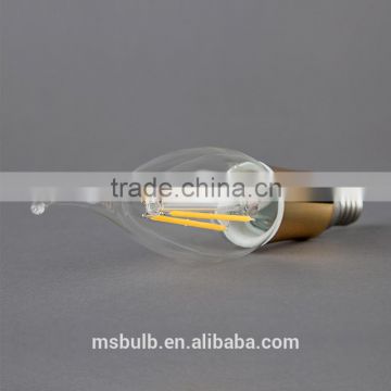 hot sale E14 led bulb manufacturing plant led candle bulb C35 filament led light