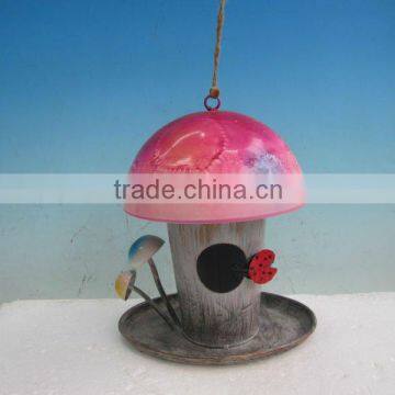 metal mushroom bird house / bird feeder