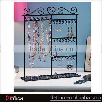 black metal jewelry display stand