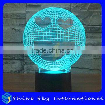 2016 Christmas Gift Home Decoration LED Creative Vision Touch 3D Face Expression Night Light