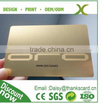 304 Stainless Steel Metal card/ Matt gold card