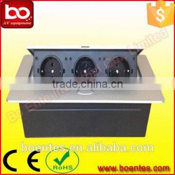 Euro Popular CE Approve Desktop Pop Up Hidden Power Socket/Outlet With 3 Way EU Standard Power Plug photo-2