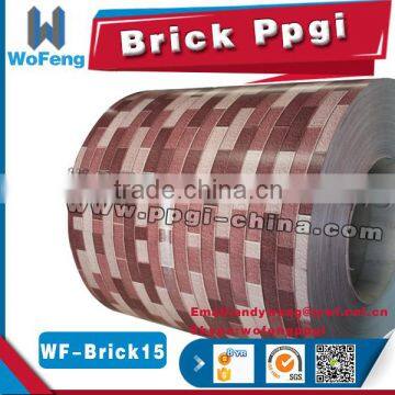 PPGI steel sheet / brick pattern color coated galvanized steel in coil