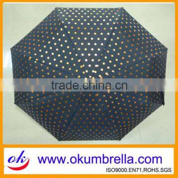 Three folding auto open and close umbrella