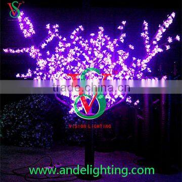 Christmas holiday 2.2 meter outdoor pink light led cherry blossom artificial lighted trees