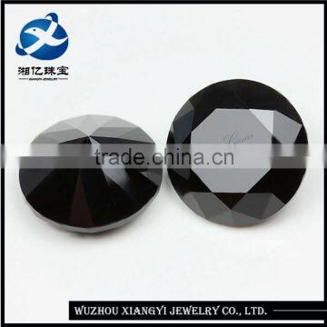 high quality round brilliant cut black crystal rough stone