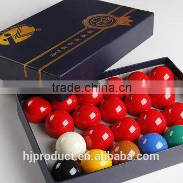 52.5mm Standar size High qualtiy resin Five star golden cup 8A crystal snooker ball/ Factory promotion