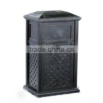 Aluminum Decorative Trash Can Covers Office Dustbin