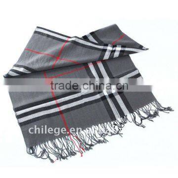 men thin checked wool scarfs fashion style