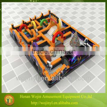 Inflatable new maze house design/giant size maze obstacle for children games