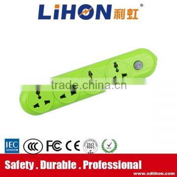 3 way universal power strip with on/off button