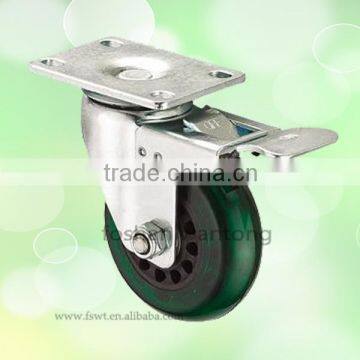 4 Inch Green PVC Wheel Top Plate Small Caster For Furniture photo-2