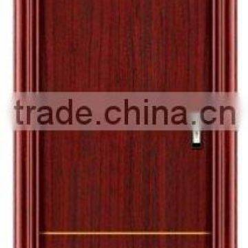 Flat PVC laminated metal door with wooden jambe