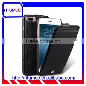 Newly Flip Cover Card Phone Case Black PU Leather Case for Apple IPhone 7 Plus(5.5")