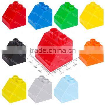 DIY Plastic Building Blocks Random Bricks 1*2 Bevel 12colors--DE0299019