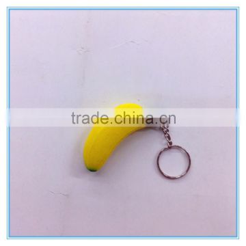 Custom logo print banana stress balls keyrings