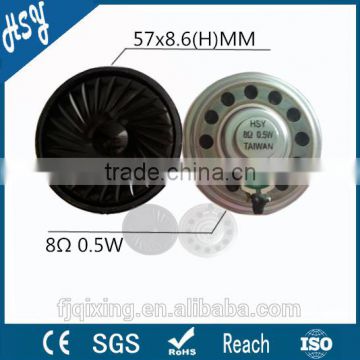 Good sound 57mm 8ohm 0.5w micro mylar speaker