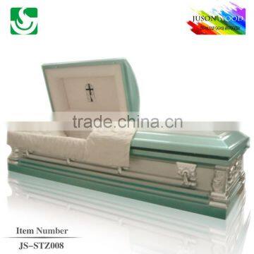 JS-STZ008 good quality steel casket factory