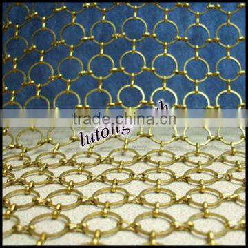 gold metal chainmail mesh