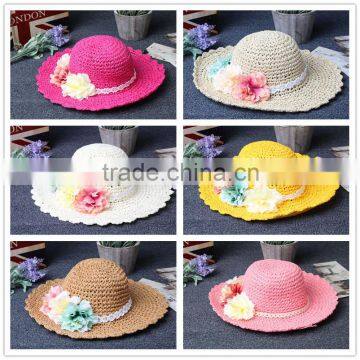 High quality wholesale knitted hats women beach straw hat