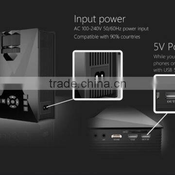 In Stock!! 1200Lumens 800*480 Newest Micro WIFI 2.4G Laser HDMI Projector UC46 photo-2