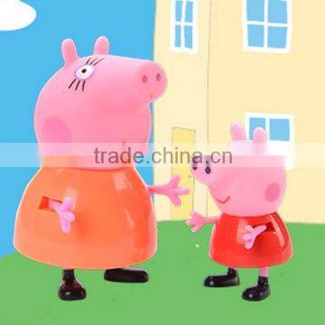 lovely pig action toys/Eco-friendly material animal toys for kids/oem plastic toys China supplier