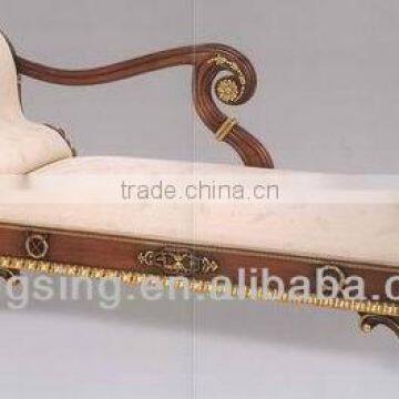 antique wood carved chaise lounge chair