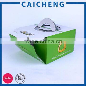 Folding Cake Packaging Corrugated Paper Cake box With Handle