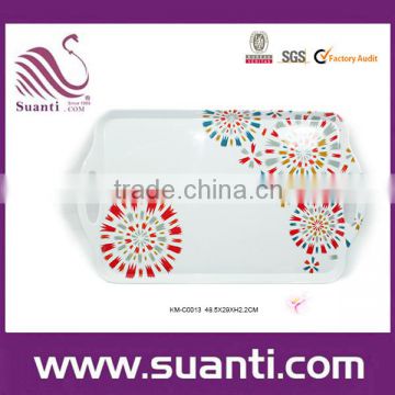 2015 Wholesale square modern melamine food serving tray