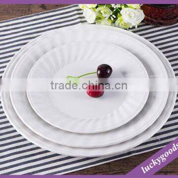 hotel restaurant round blank melamine plate in different sizes