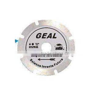 U-slot segmented small diamond saw blade for long life cutting hard and dense material----GEAL