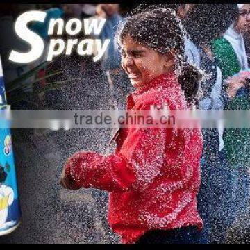 Aerosol snow spray for the celebration of festival