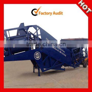 60 cubic mobile type meter per hour concrete batching plant