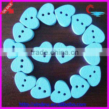 Heart-shaped Wooden Button for Children 24L photo-3