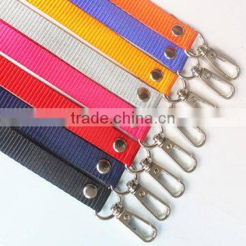 Shenzhen city factory bright single color silk-screen polyester lanyard